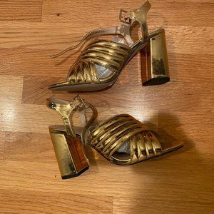 River Island Cross Strap Heeled Sandal